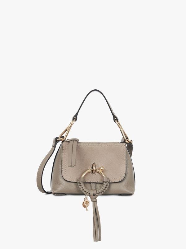 Mini Bandolera Mujer Chloé Joan Gris Suede Cowhide NKXR29643